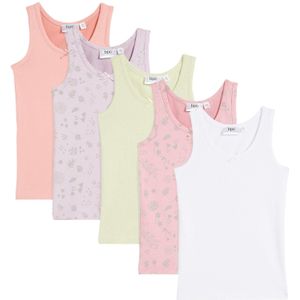 Meisjes hemd met zacht katoen (set van 5)