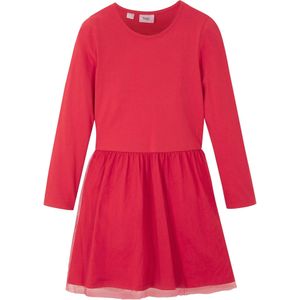 Meisjes jersey jurk met tule