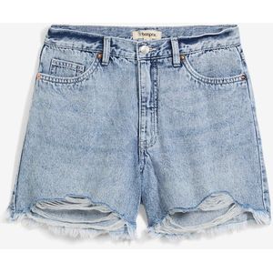 Jeans short high waist, low stretch