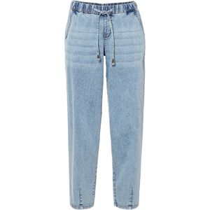 Barrel jeans met mid waist en comfortband