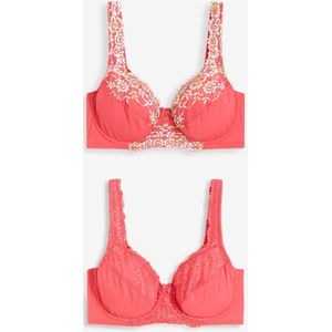 Beugel bh met sierlijk kant (set van 2)