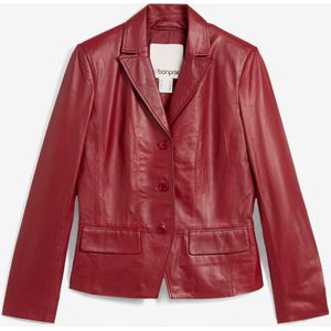 Korte blazer van lamsnappa