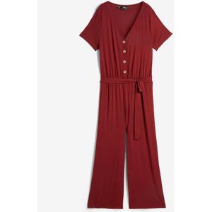 Jersey - Jumpsuit - V-hals - Korte Mouw