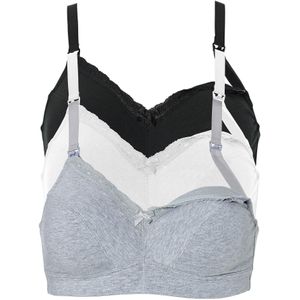 Voedings bh zonder beugels (set van 3) met biologisch katoen