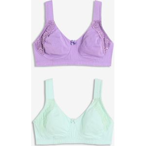 T-shirt bh zonder beugels, met katoen (set van 2)