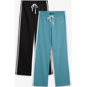 Katoenen sweatpants (set van 2), straight