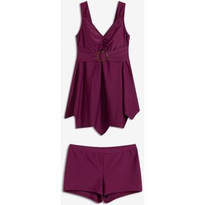 Lange tankini met brede schouderbandjes (2-dlg. set)