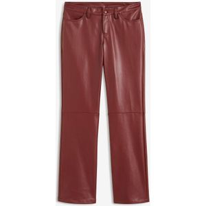 Imitatieleren broek met mid waist