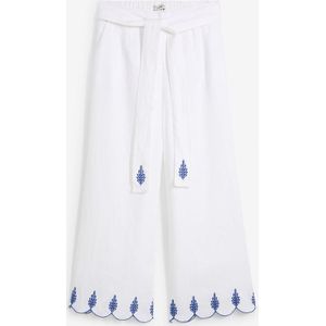 Linnen culotte met riem (2-dlg. set)