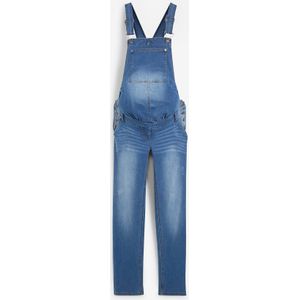 Zwangerschaps denim tuinbroek, straight