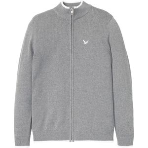 Fijn gebreid vest met opstaande kraag en gerecycled materiaal