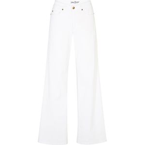 Wide leg stretch jeans mid waist