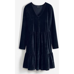 Mini jurk van elastisch fluweel