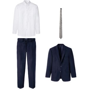 4-delig pak: colbert, broek, overhemd, stropdas