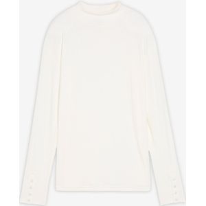 Longsleeve van geribd materiaal