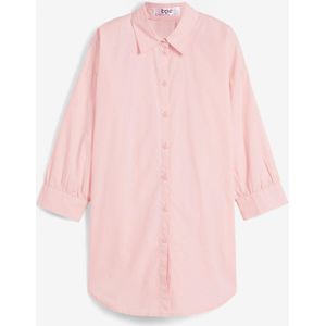 Oversized blouse van katoen met 3/4 mouwen