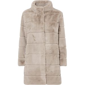 Lange jas van imitatiebont