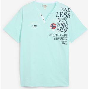 Henley shirt met korte mouwen van biologisch katoen