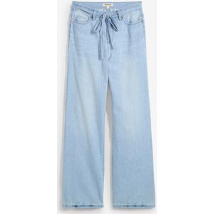 Wide leg jeans mid waist, riem