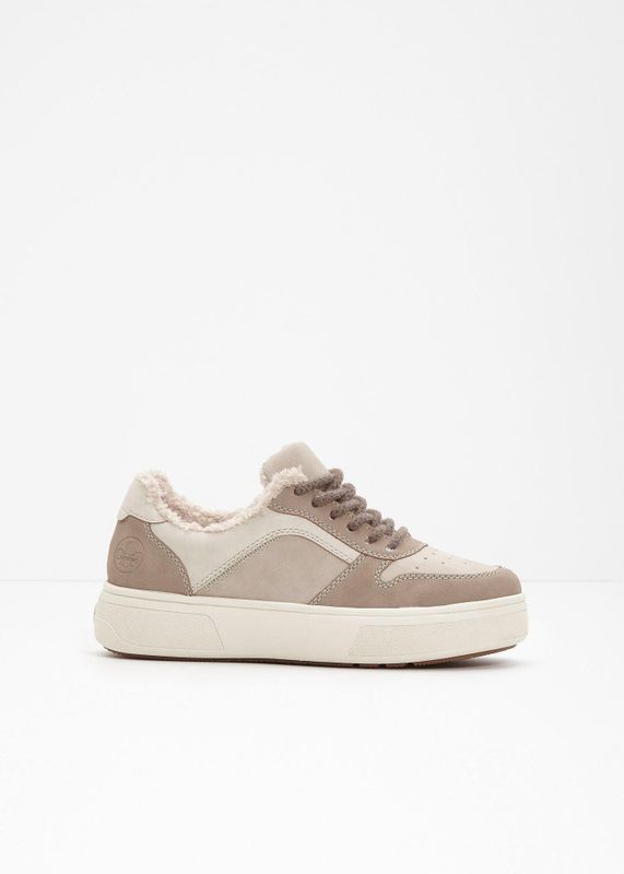 Rieker - Sneakers Laag - Beige / Donkerbeige - Imitatieleder