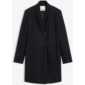 Korte coat in wollen look