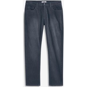 Regular fit stretch corduroy broek in washed out look, straight