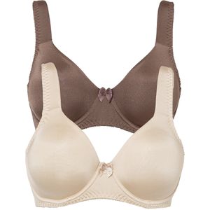 T-shirt bh - Set van 2 - Met Beugels en Glanseffect