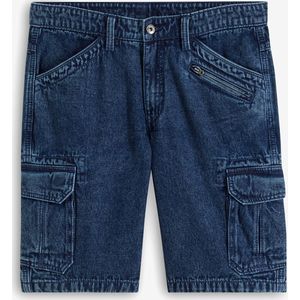 Cargo jeans bermuda van biologisch katoen, loose fit