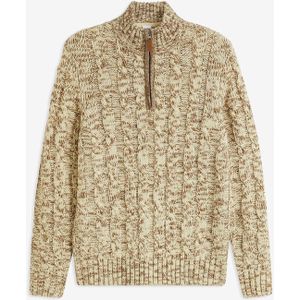 Gemêleerde trui met kabelpatroon