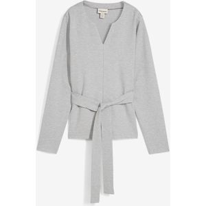 Longsleeve in een viscosemix met een brede ceintuur