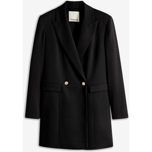 Lange blazer met decoratieve knopen