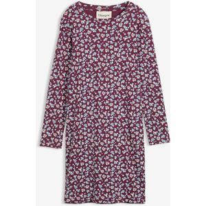 Geribde jersey jurk van puur katoen