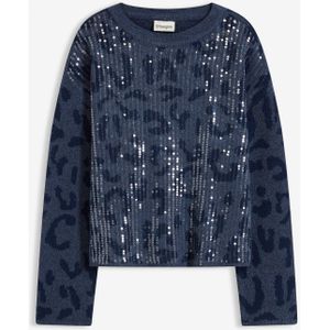 Jacquard oversized trui met pailletten