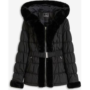 Gewatteerde jas met imitatiebont