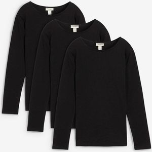 Meisjes longsleeve van katoen (set van 3)