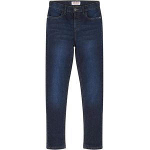 Meisjes thermojeans met jersey voering, mid waist