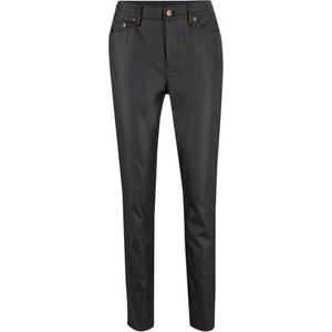 Stretch broek met coating en comfortband, skinny