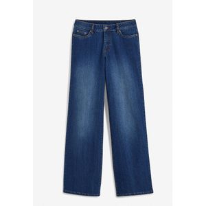 Wide leg jeans mid waist, stretch