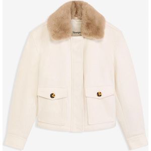 Winterjas in wollen look