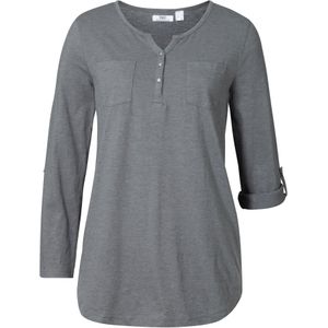 Katoenen Henley shirt met knoopsluiting