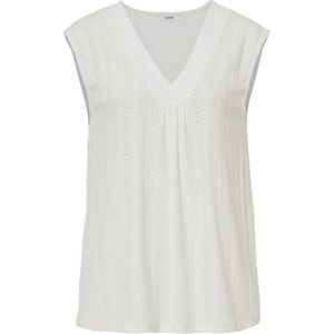 Top met broderie anglaise