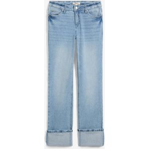 Straight jeans, mid waist, comfortabele band