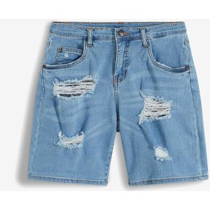 Jeans short destroyed met high waist