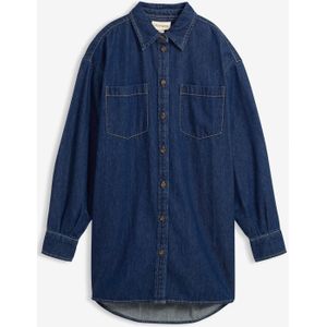 Spijkerblouse van zware denim, puur katoen, oversized