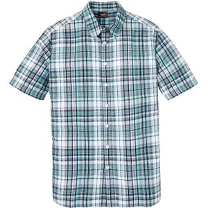 Seersucker overhemd met comfort fit en korte mouwen