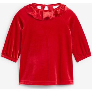 Baby fluwelen jurk met volants