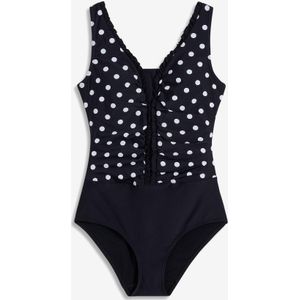 Corrigerend badpak met plooitjes, medium corrigerend