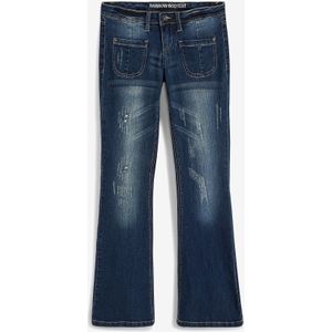 Flared stretch jeans low waist