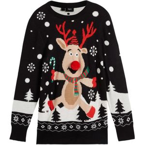 Kinderen gebreide trui met kerstmotieven