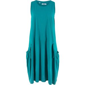 Knielange jurk van katoen-jersey met zakken